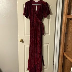 Beautiful Baltic Born velvet dress in maroon.